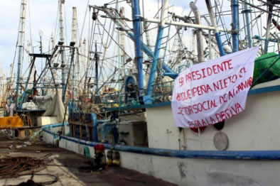 Manifestación del sector pesquero en Mazatlán. Recuperado de: periódico Noroeste