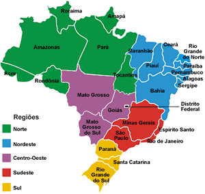 Mapa do Brasil e produçao organica brasileira