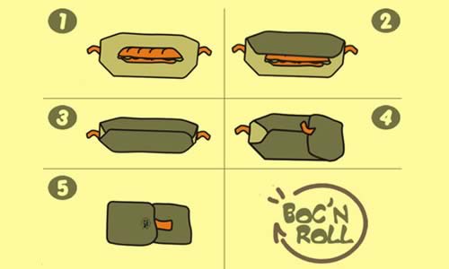 Modo de envolver alimentos con Boc N Roll