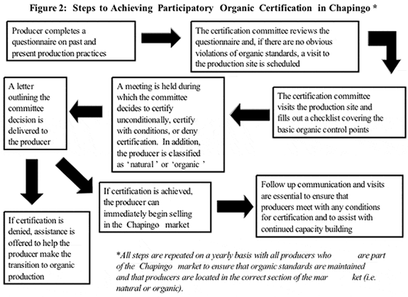 Steps to achieving participatory orgaic certification in Chapingo